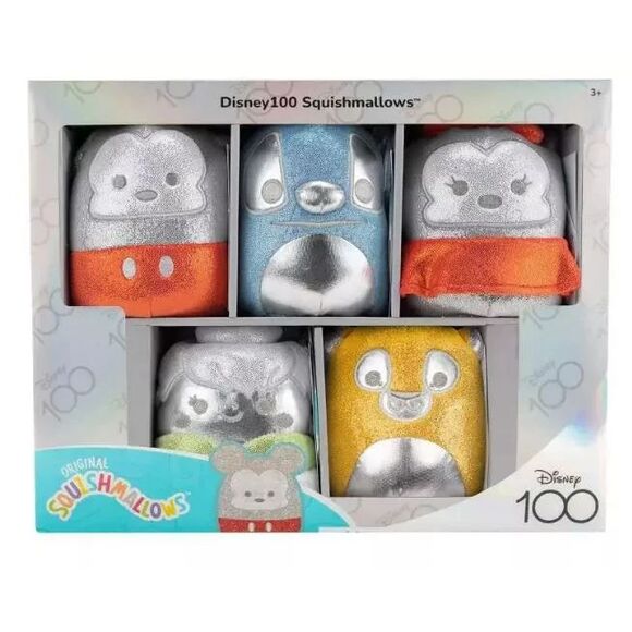 Disney 100 Squishmallows 5-Pack Set - Mickey, Minnie, Stitch, Simba, Tinker Bell - Picture 2 of 7